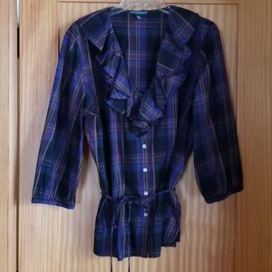 Labeled Lauren Jeans Co. Ruffled Collar Blouse